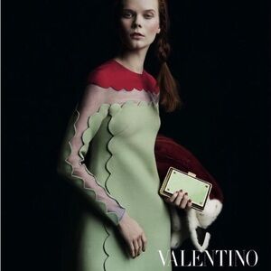 Valentino Multicolor Scalloped Dress